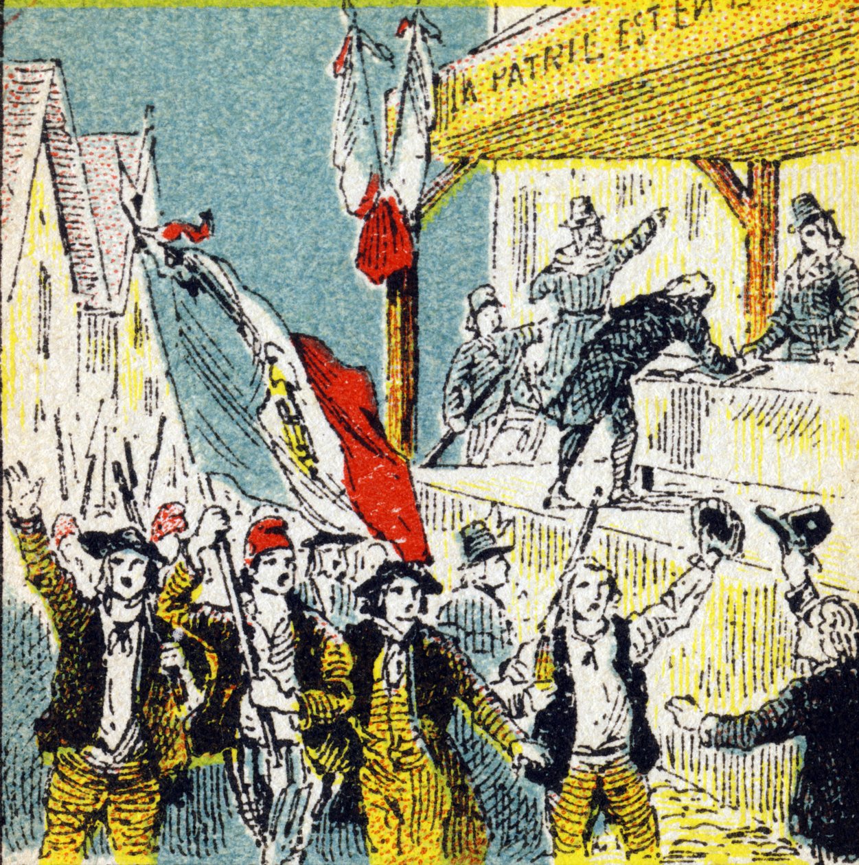 Französische Revolution: Die freiwilligen Korollierungen der Revolutionäre (Illustration aus „Histoire de France“) von Unbekannt