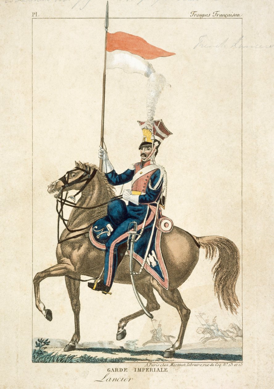 Französischer Lanzenreiter der kaiserlichen Garde, Napoleonische Kriege, um 1815 von Unbekannt