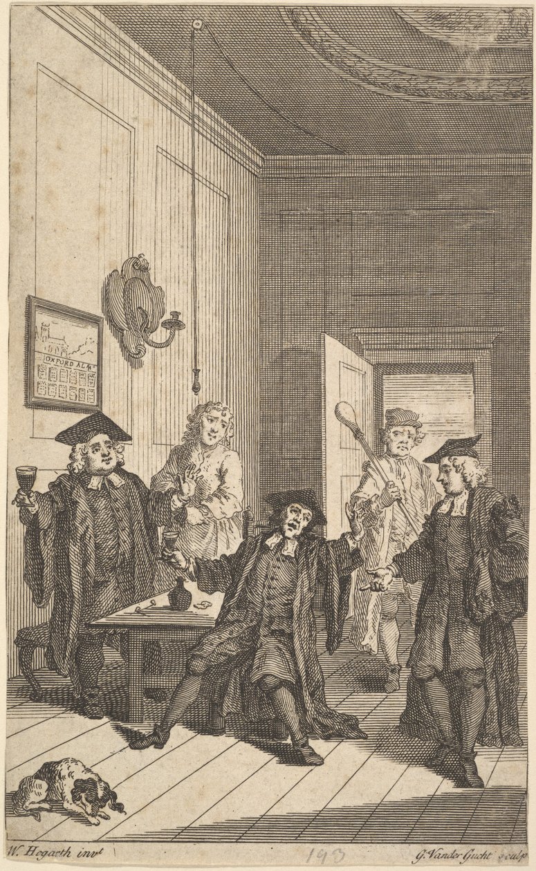 Frontispiz zu The Humours of Oxford, April 1730 von Unbekannt