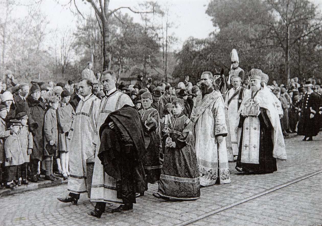 Beerdigung der Zarin Maria Fjodorowna von Russland, Roskilde, Dänemark, 19. Oktober 1928 von Unbekannt