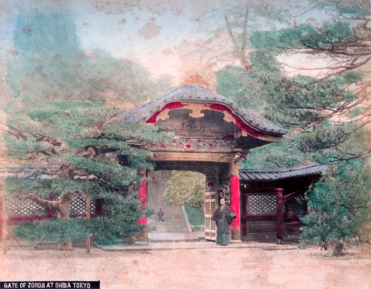 Tor des Zojoji-Buddhistischen Tempels, Shiba Park, Tokio von Unbekannt
