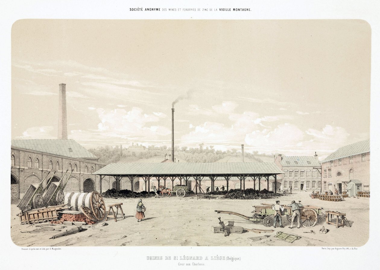 Allgemeine Industrieszenen Kohlelager, St. Leonard, Lüttich, Belgien von Unbekannt