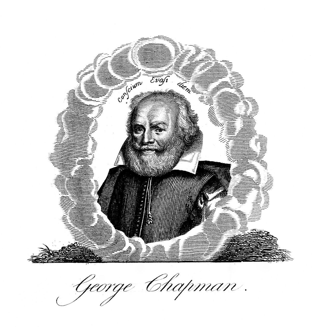 George Chapman, englischer Dramatiker, Übersetzer, Dichter und klassischer Gelehrter, 19. Jahrhundert von Unbekannt