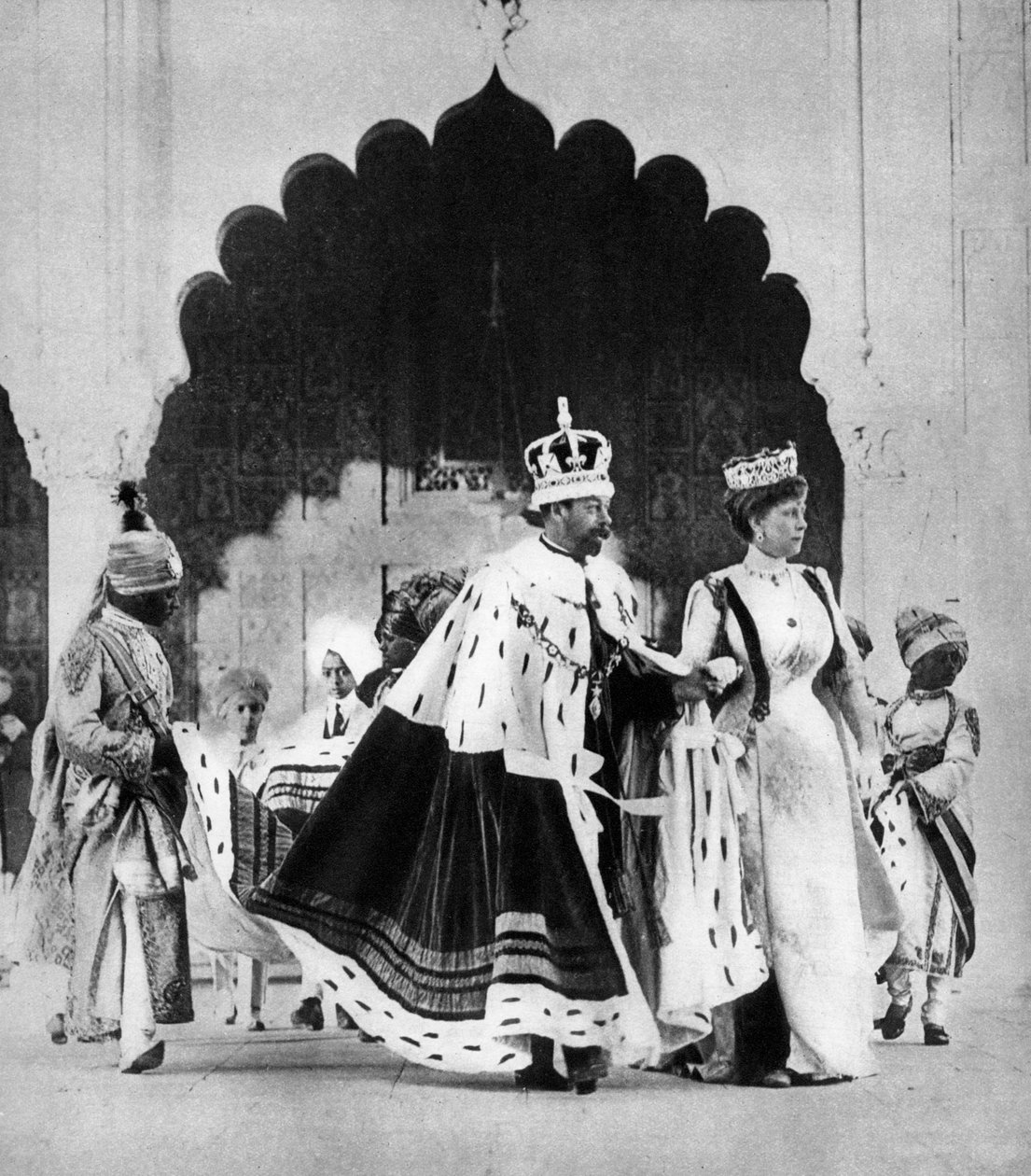 George V. und Königin Mary in Delhi, Indien, 1911 von Unbekannt