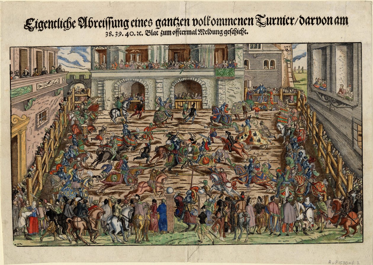 Deutsches Ritterturnier, ca. 1530 von Unbekannt