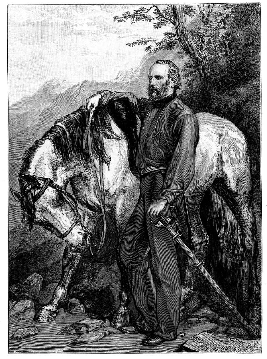 Giuseppe Garibaldi, italienischer Patriot und Soldat des Risorgimento von Unbekannt