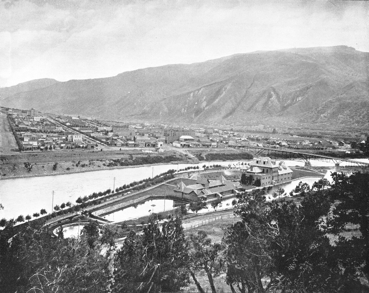 Glenwood Springs und Badehaus, Colorado, USA, ca. 1900 von Unbekannt