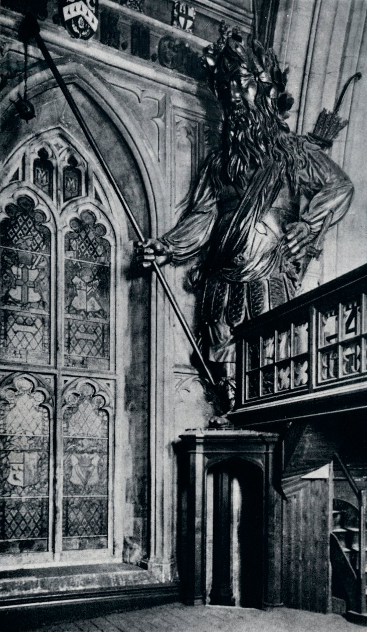 Gog Gogmagog, einer der beiden Stadtgiganten, verbrannt im Londoner Guildhall-Feuer, 1940 von Unbekannt