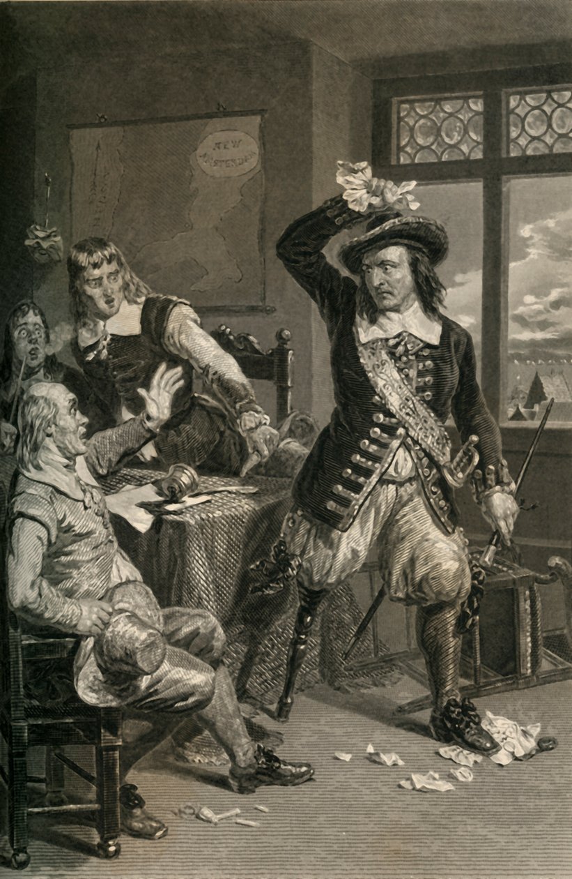 Gouverneur Stuyvesant zerstört die Aufforderung zur Kapitulation, 1877 von Unbekannt