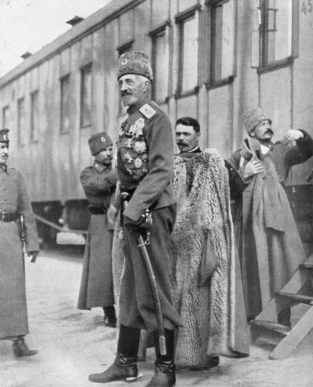 Großherzog Nikolai Nikolajewitsch, russischer General des Ersten Weltkriegs, 16.-17. März 1917 von Unbekannt