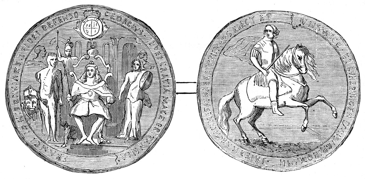 Großes Siegel von Georg II., Mitte des 18. Jahrhunderts, 19. Jahrhundert von Unbekannt