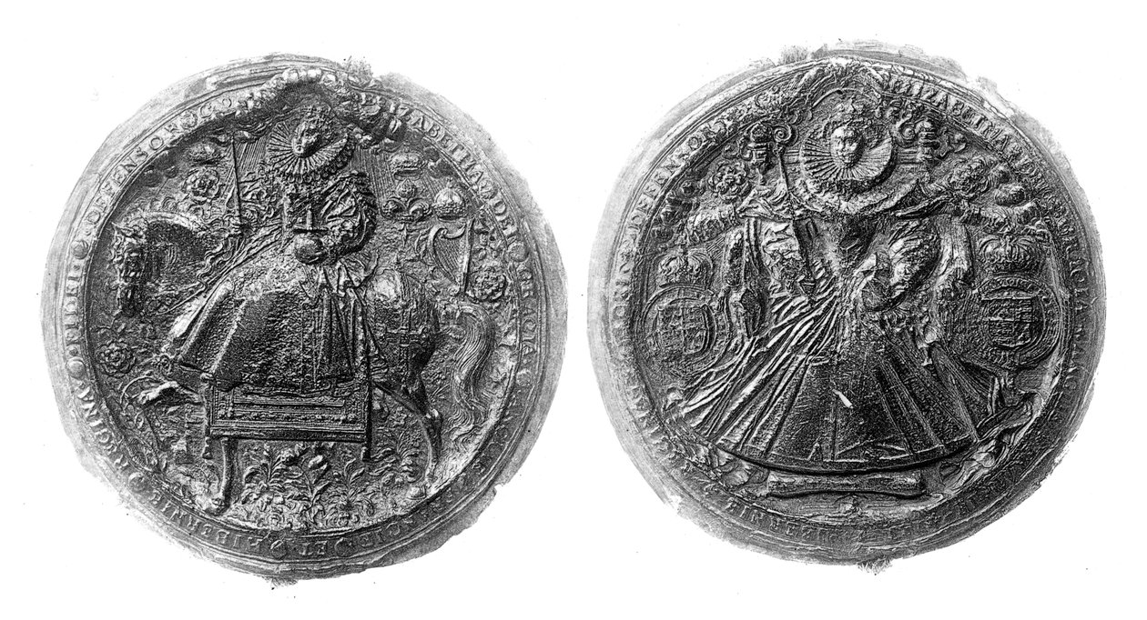 Großes Siegel von Königin Elisabeth I., 16. Jahrhundert, 1896 von Unbekannt