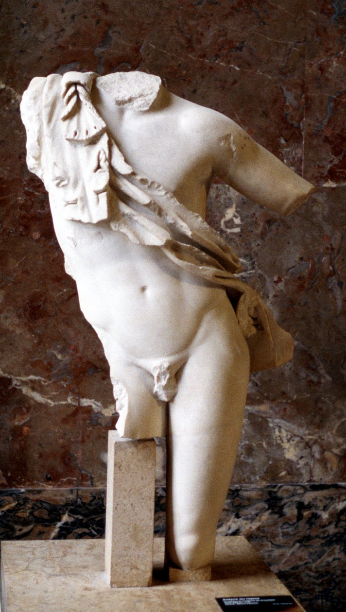 Griechische Statue eines männlichen Torsos von Unbekannt