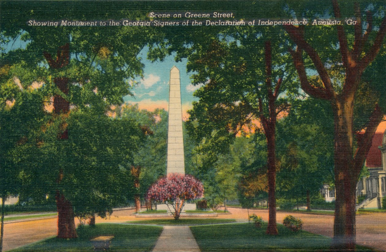 Greene Street, Blick nach Osten von der Center Street, Augusta, Georgia, Amerika, ca. 1910 von Unbekannt