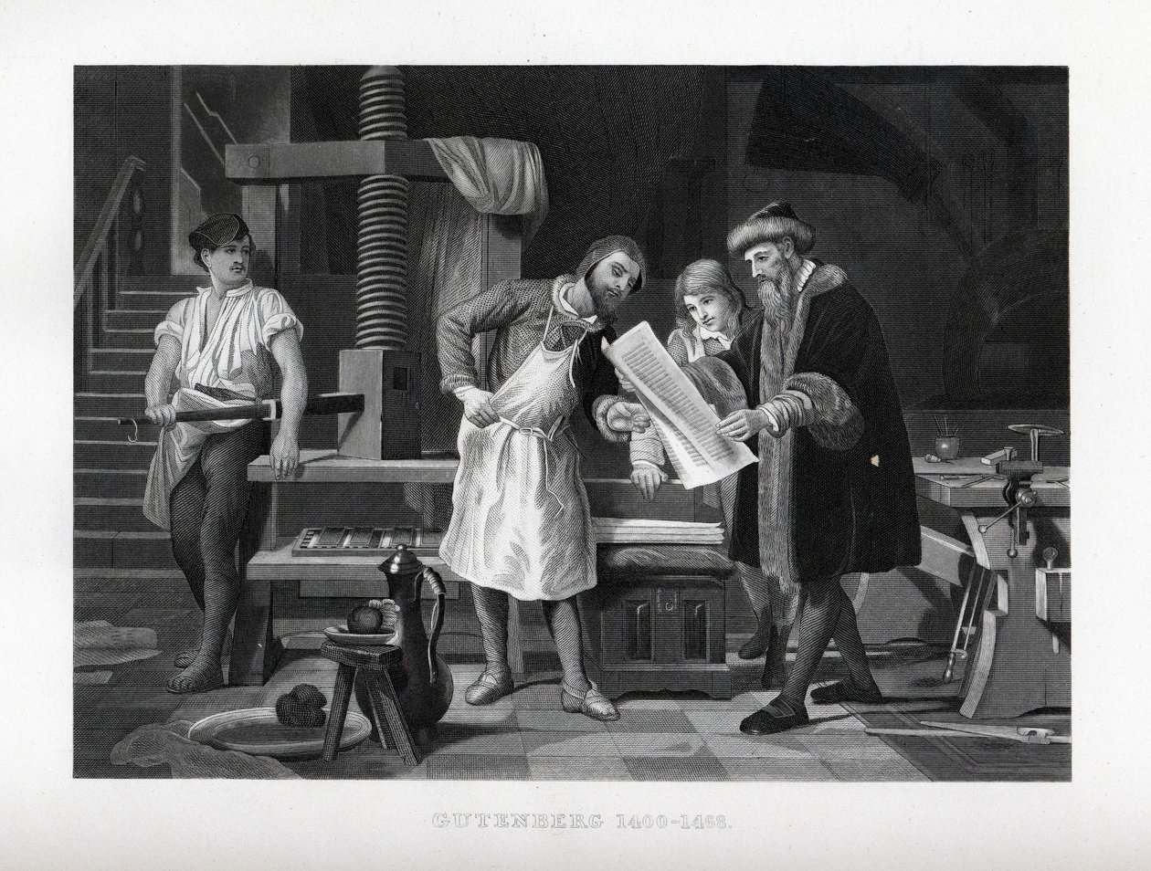 Gutenberg 1400-1468, 1882 von Unbekannt