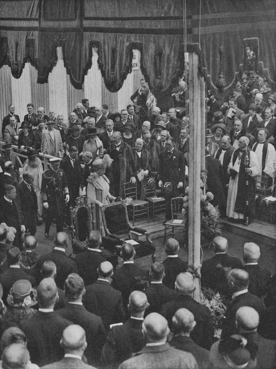 Seine Majestät der König legt den Grundstein des neuen Lloyds-Gebäudes, 23. Mai 1925, 1928 von Unbekannt