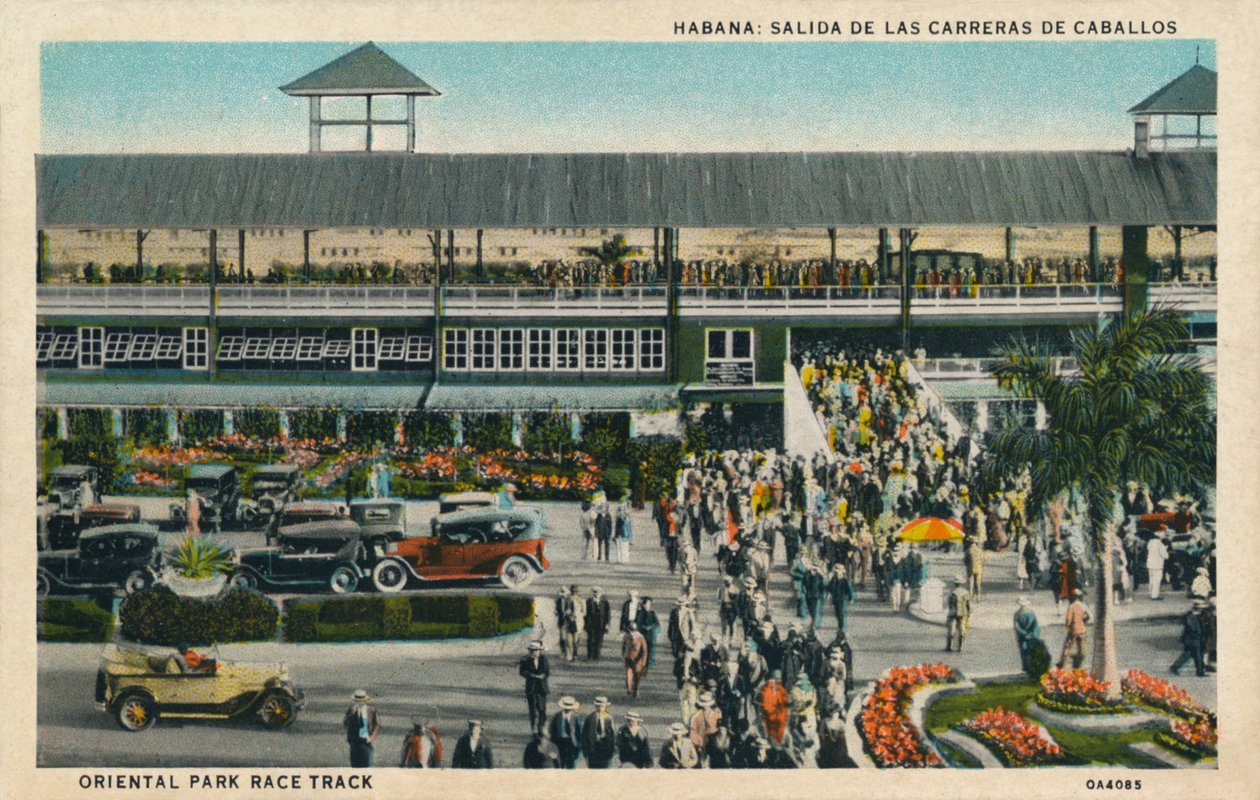 Habana: Salida De Las Carreras De Caballos. Oriental Park Rennbahn, ca. 1910 von Unbekannt