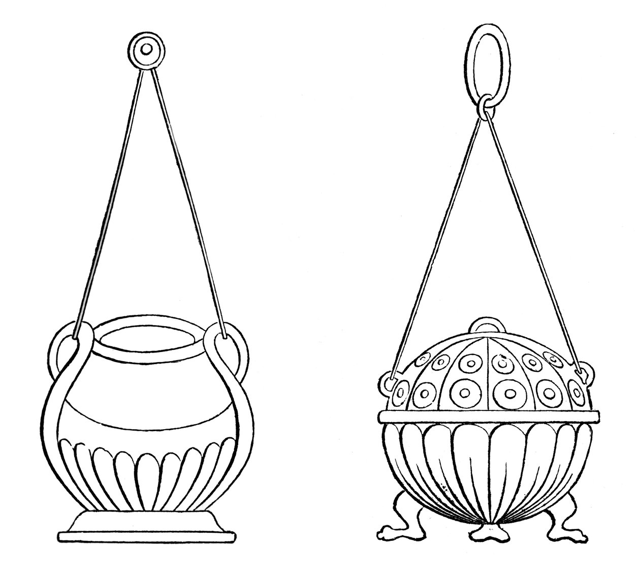 Hängelampen, 9. Jahrhundert, 1870 von Unbekannt
