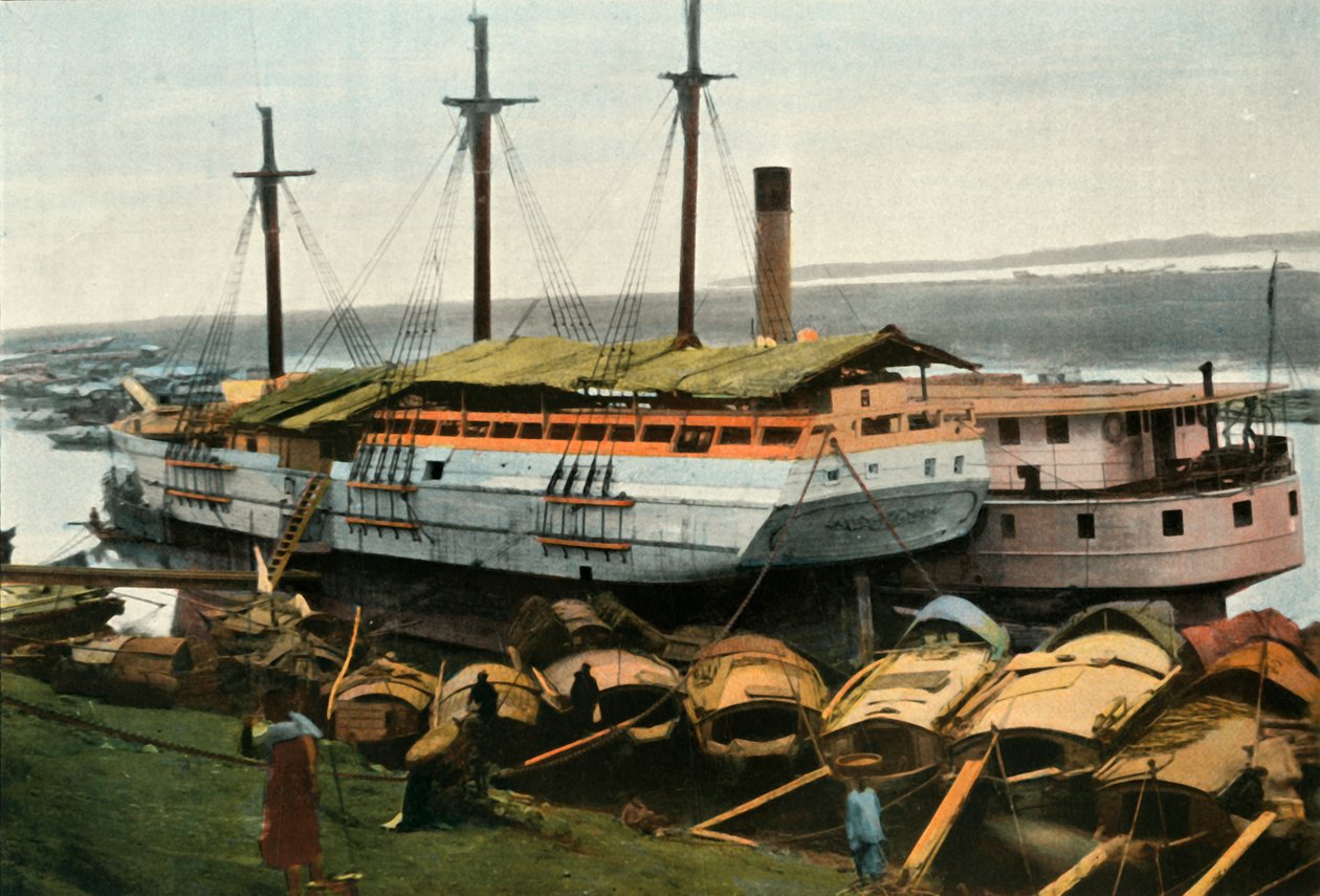Hanoi. Ufer des Roten Flusses, Hanoi. Am Ufer des Roten Flusses, 1900 von Unbekannt