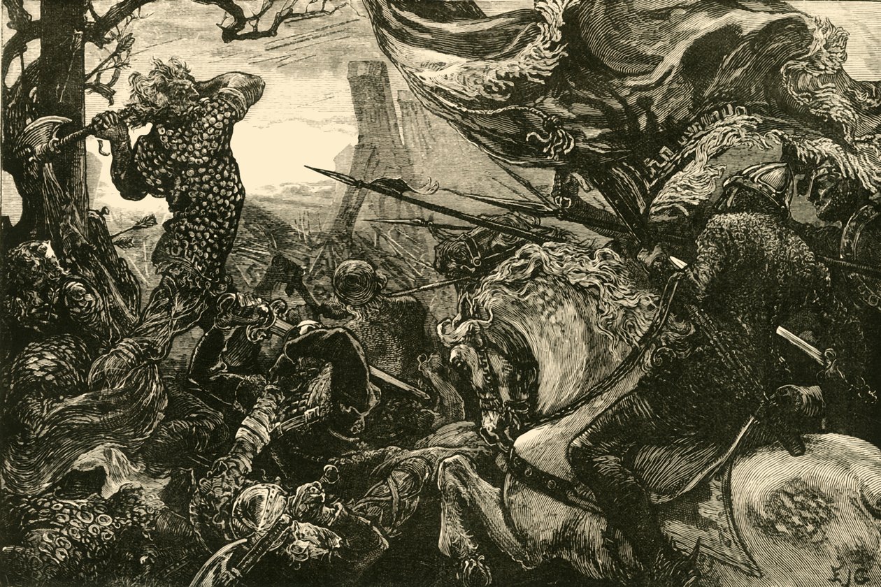 Harold in der Schlacht von Hastings, 1066, 1890 von Unbekannt