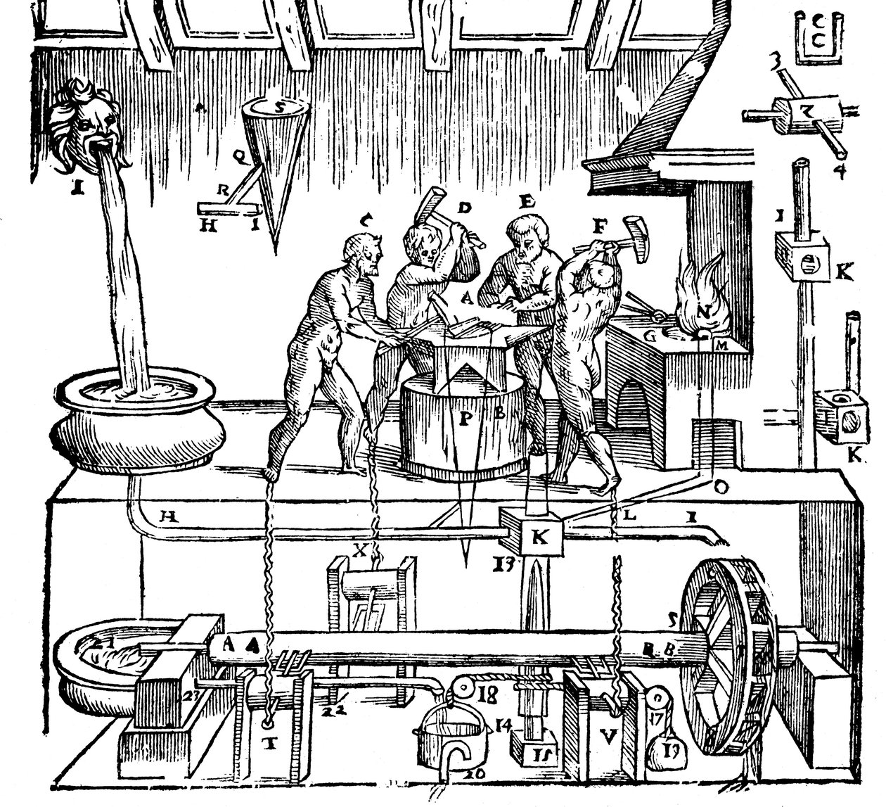 Hero von Alexandrias mechanische Schmiede, 1. Jahrhundert von Unbekannt
