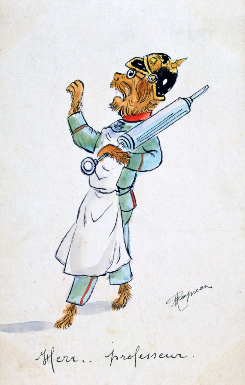 Herr Professor, Vintage französische Postkarte, ca. 1900 von Unbekannt