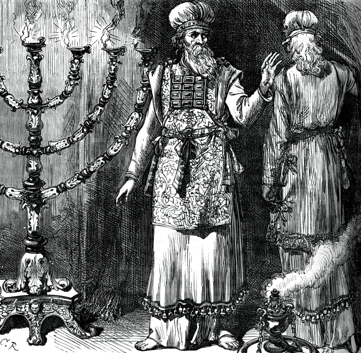 Hohepriester, die das Ephod und Leinengewänder zeigen, um 1880 von Unbekannt