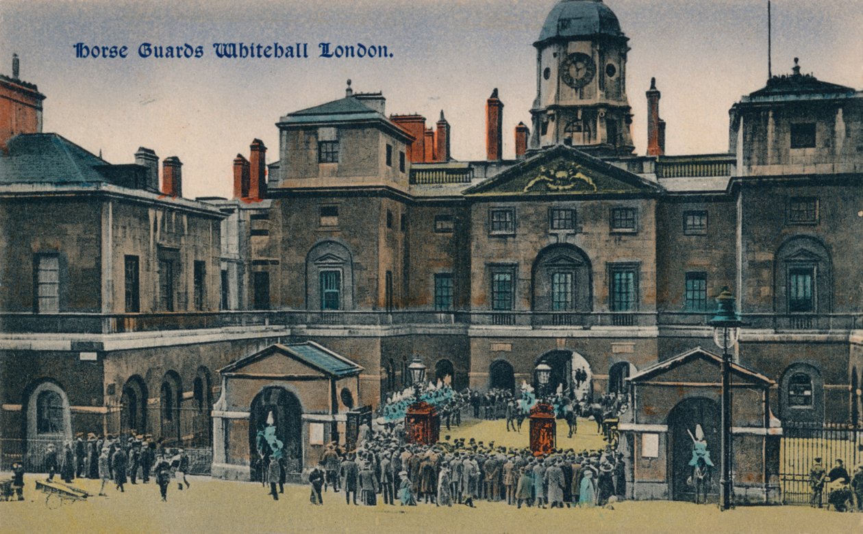 Horse Guards Whitehall London, ca. 1910 von Unbekannt