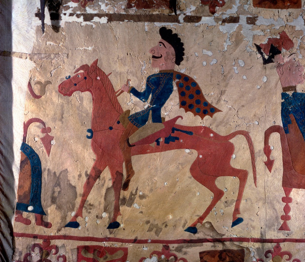 Reiter, Pazyryk Filzartefakt Teppich (Detail), 5. oder 4. Jahrhundert v. Chr. von Unbekannt