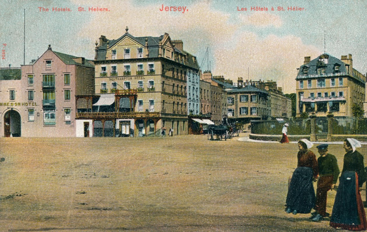 Hotels in St. Helier, Jersey, ca. 1907 von Unbekannt