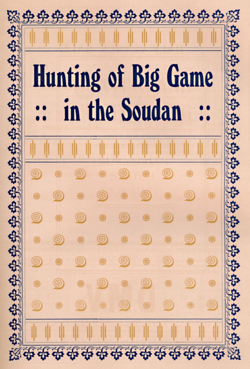 Jagd auf Großwild im Sudan, 1917 von Unbekannt
