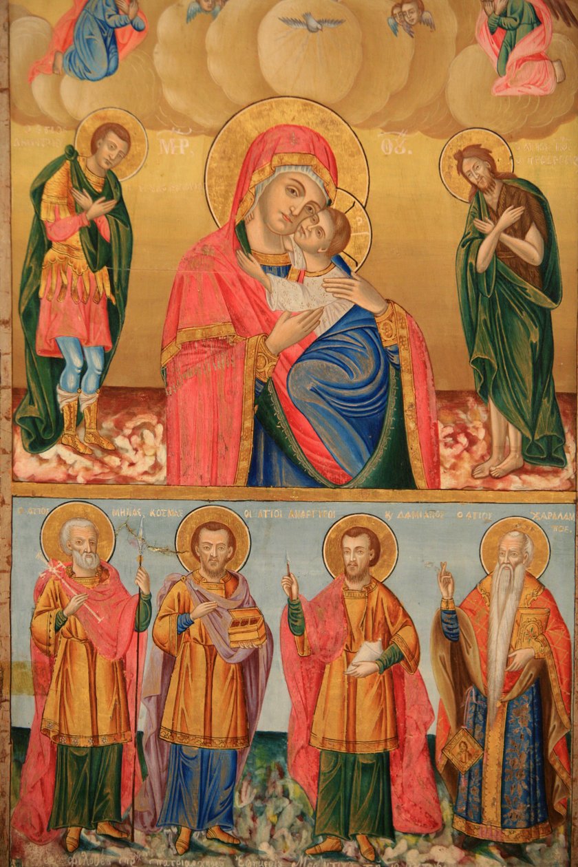 Ikone in der orthodoxen Kirche Saint Dimitrios, Thessaloniki, Griechenland von Unbekannt
