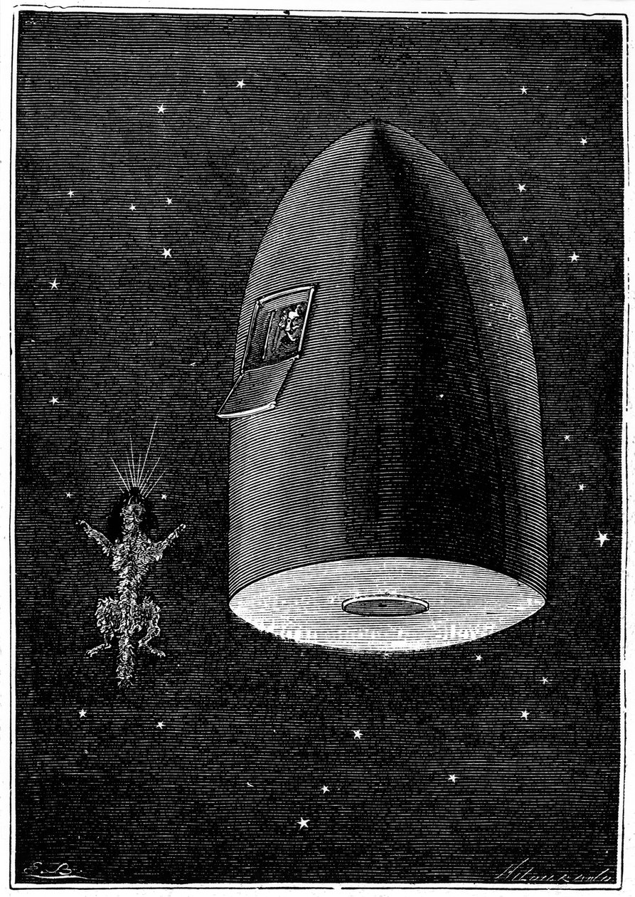 Illustration aus De la Terre à la Lune von Jules Verne, 1865 von Unbekannt