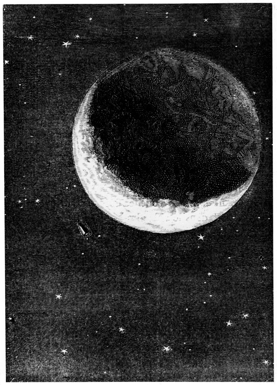 Illustration aus De la Terre à la Lune von Jules Verne, 1865 von Unbekannt
