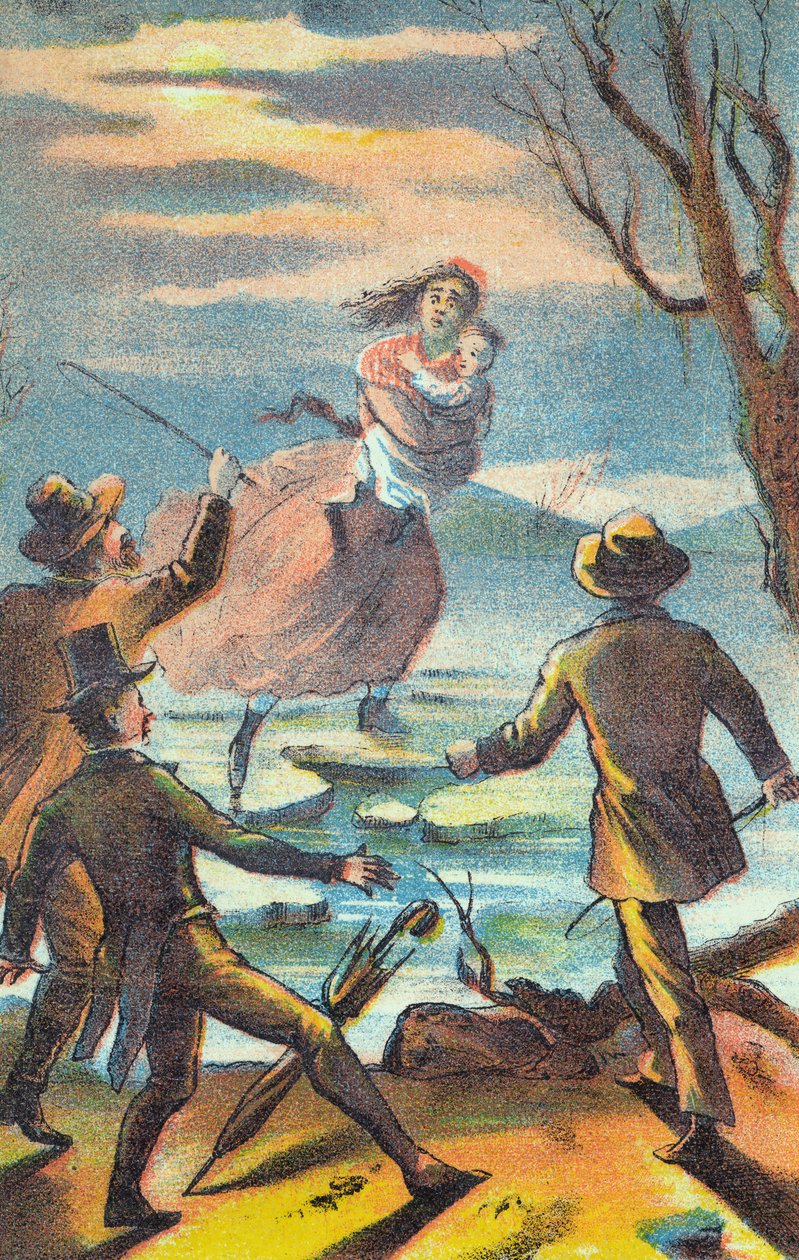 Illustration aus einem Plakat, das eine Theaterproduktion von Onkel Toms Hütte bewirbt, 1870 von Unbekannt