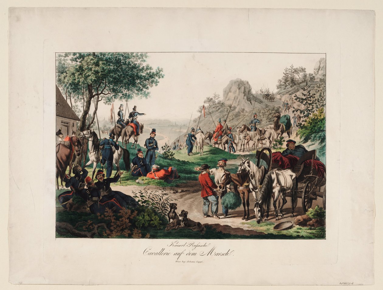 Kaiserliche russische Kavallerie auf dem Marsch von Unbekannt