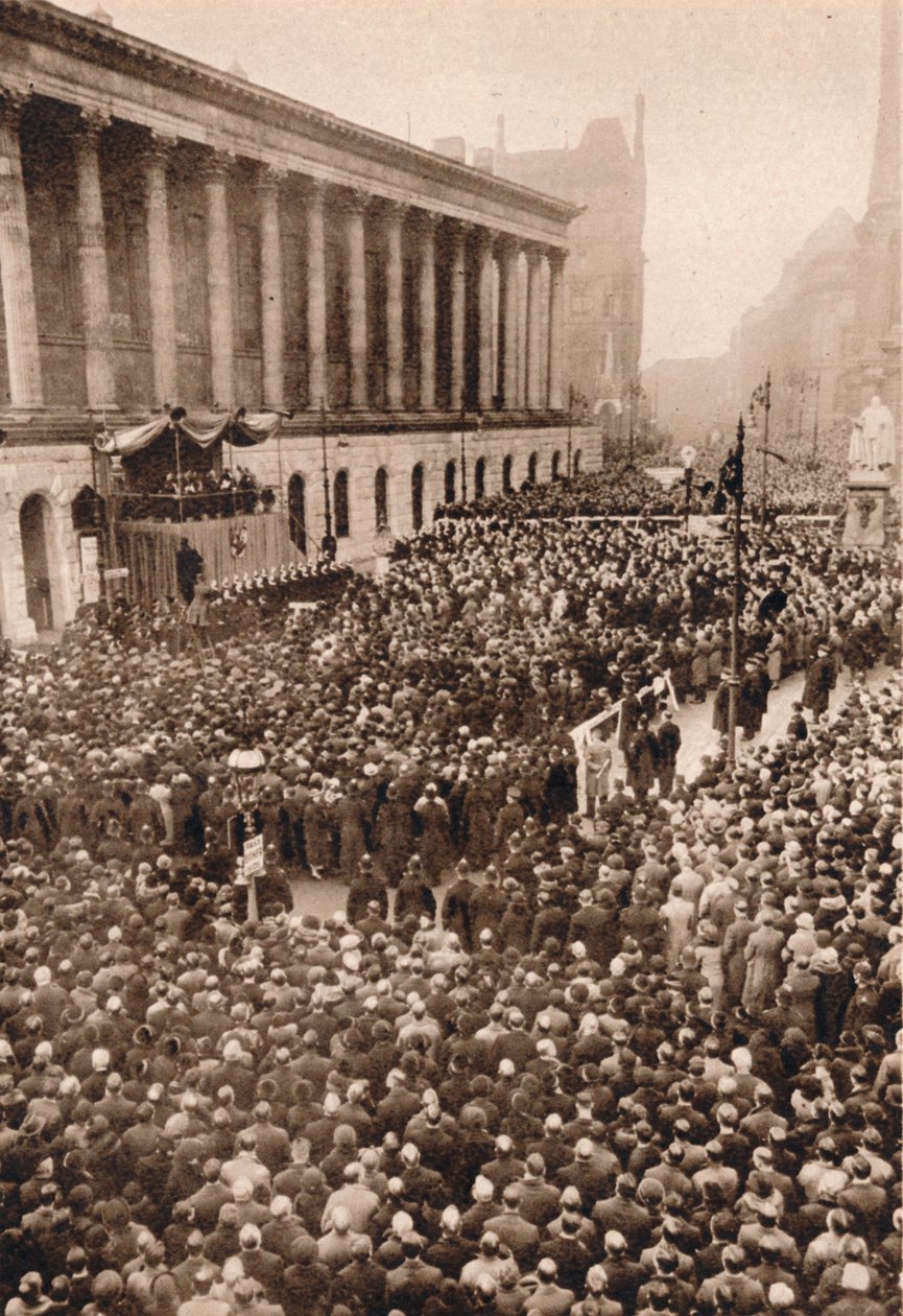 In Birmingham: König Edward VIII. proklamiert in der zweitgrößten Stadt Englands, 1936 von Unbekannt