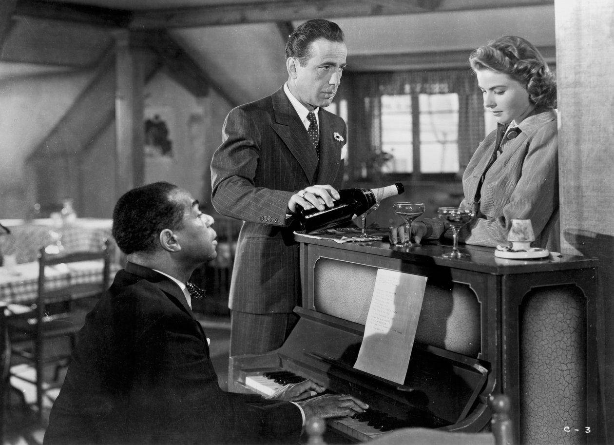 Ingrid Bergman, Humphrey Bogart und Louis Armstrong in Casablanca, 1942 von Unbekannt
