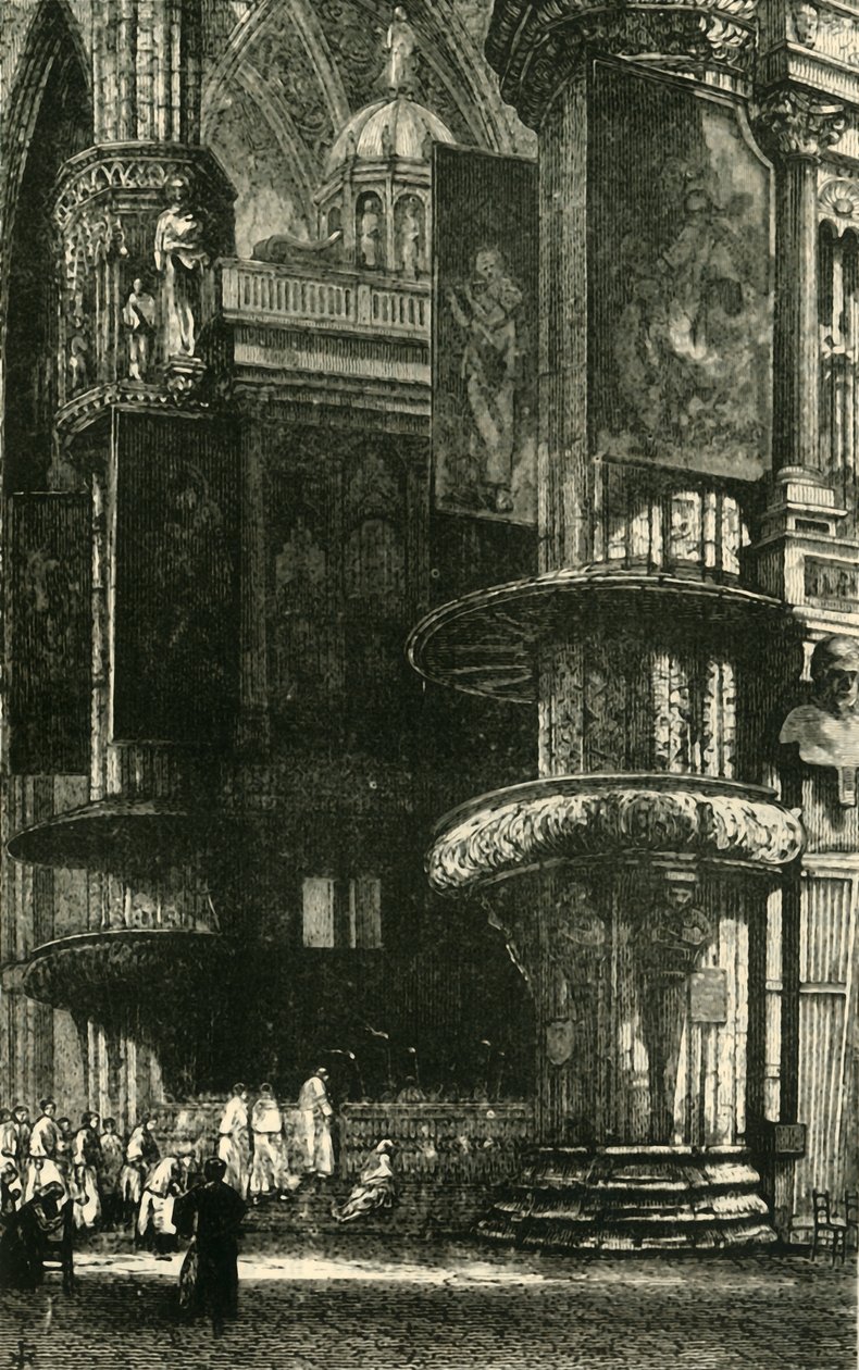 Innenraum des Mailänder Doms, 1890 von Unbekannt