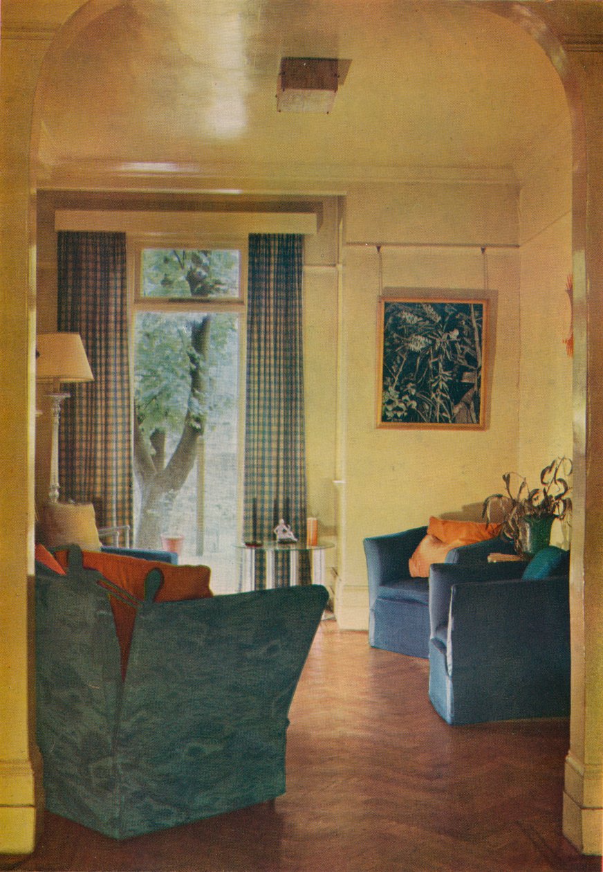 Innenansicht des Hauses von Mrs. Ewart Sofios, 25 Bark Place, Bayswater, London, 1932 von Unbekannt
