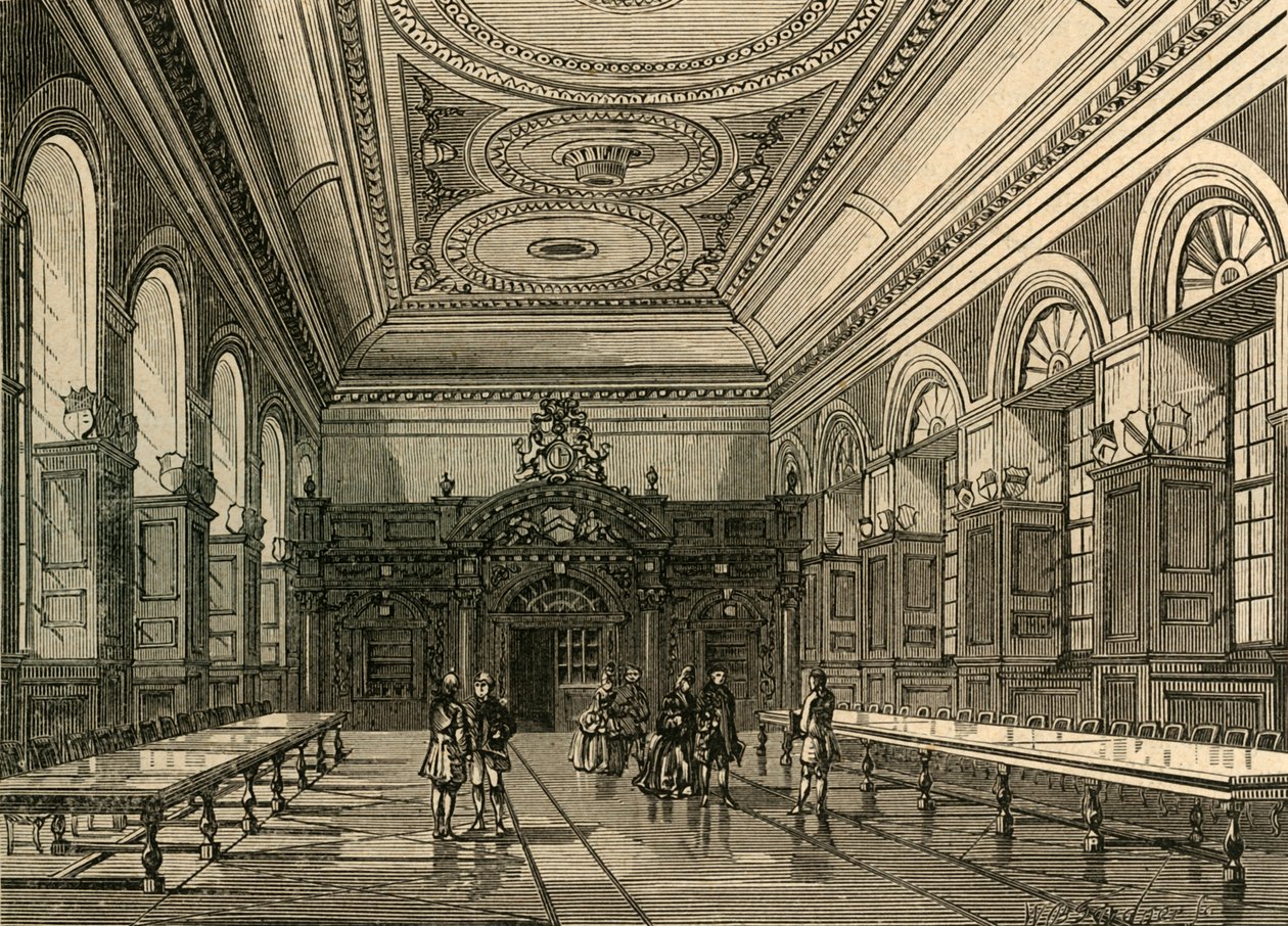 Innenansicht der Stationers Hall, 1876 von Unbekannt