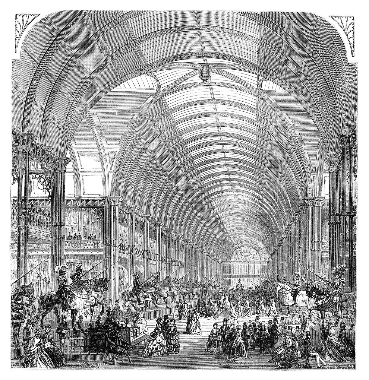 Innenansicht der Manchester-Ausstellung, 1857, spätes 19. Jahrhundert von Unbekannt