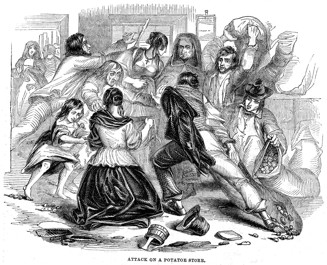 Irische Kartoffel-Hungersnot, 1842 von Unbekannt