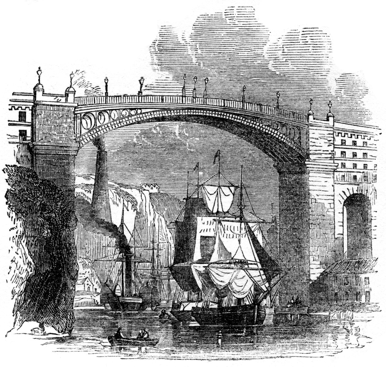 Eisenbrücke in Sunderland, 1886 von Unbekannt