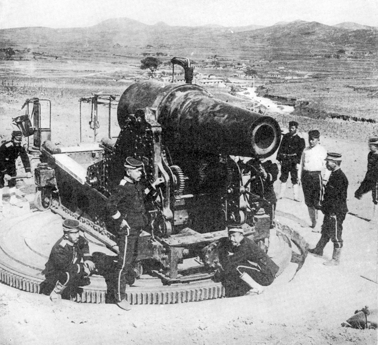 Japanische Belagerungskanone, Russisch-Japanischer Krieg, 1904-5 von Unbekannt