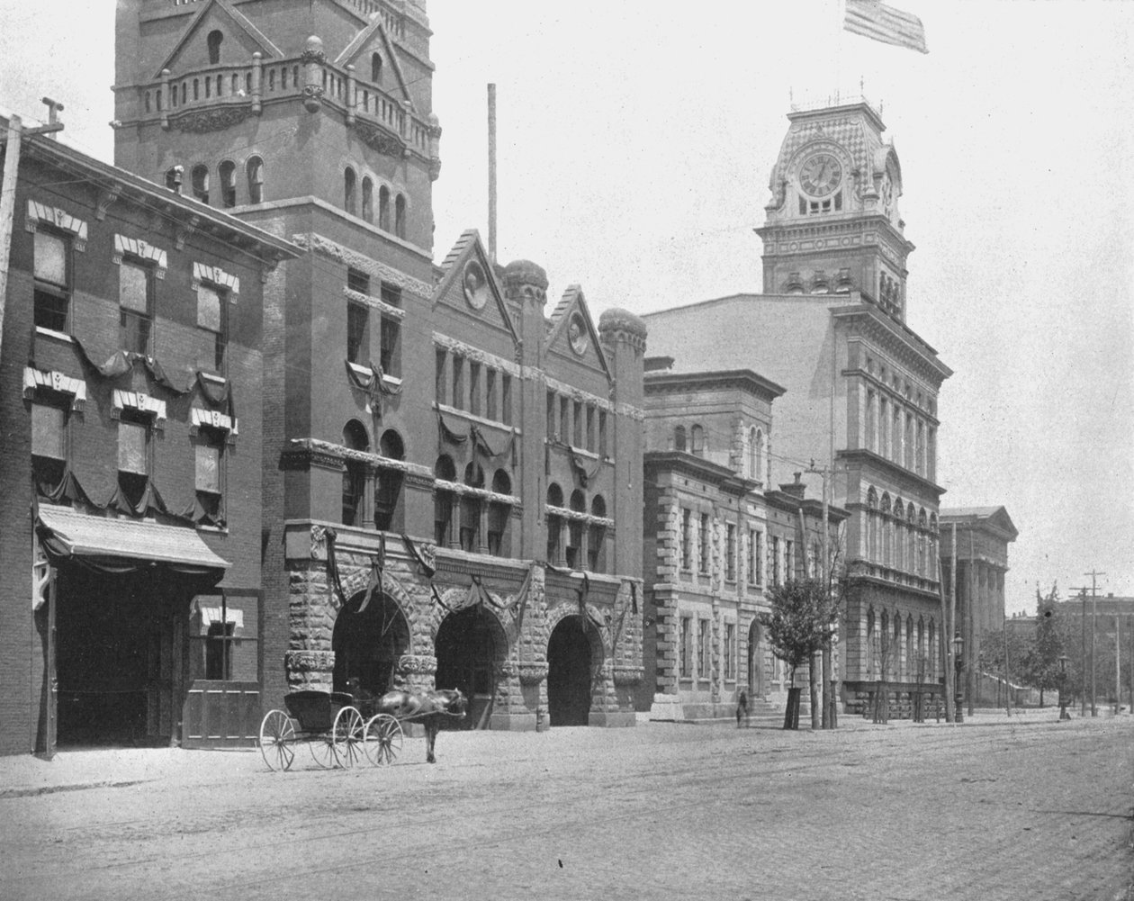 Jefferson Street, Louisville, Kentucky, USA, um 1900 von Unbekannt