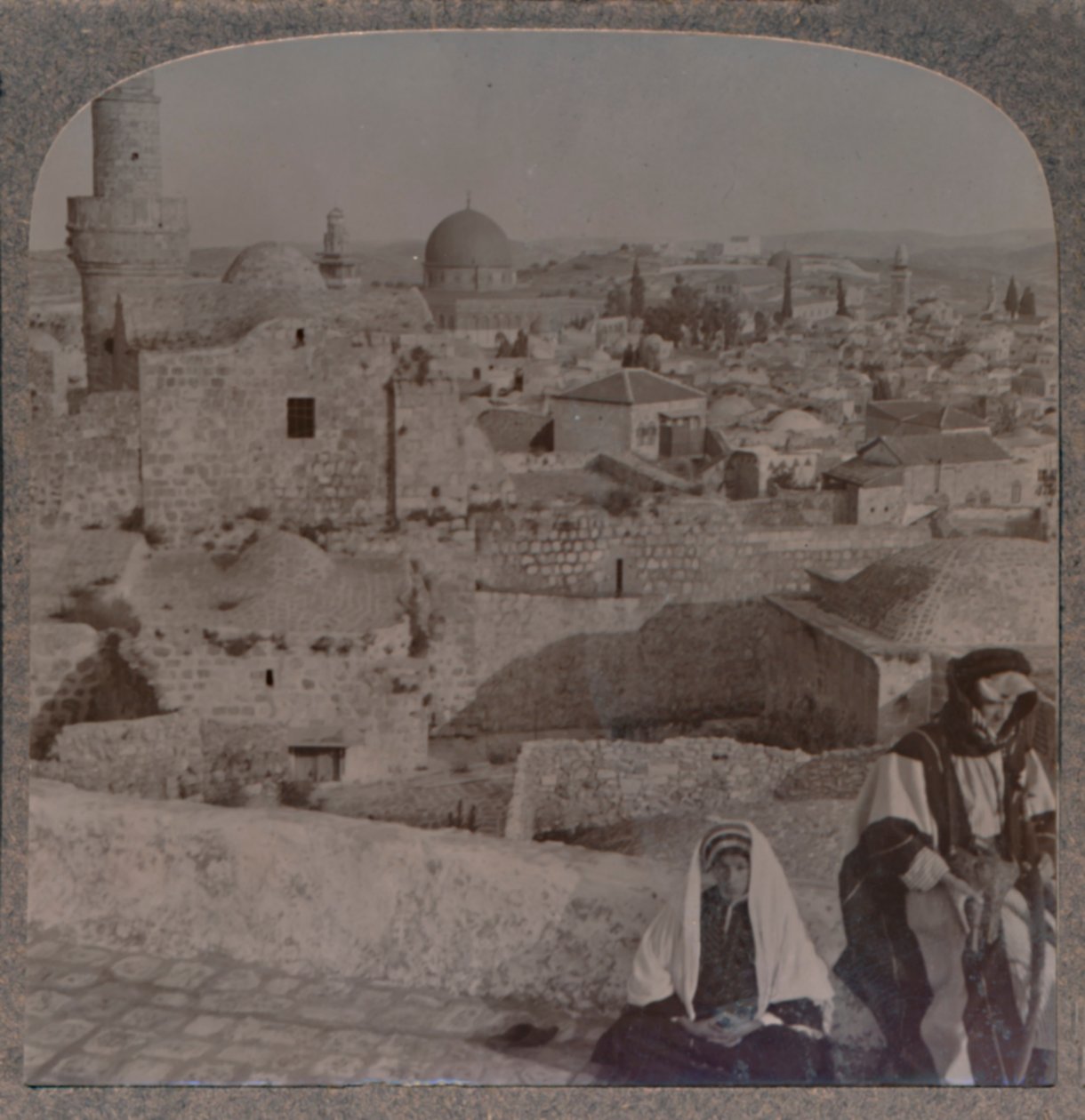 Jerusalem von der Schule über der Moschee, zeigt den Turm von Antonio, ca. 1900 von Unbekannt