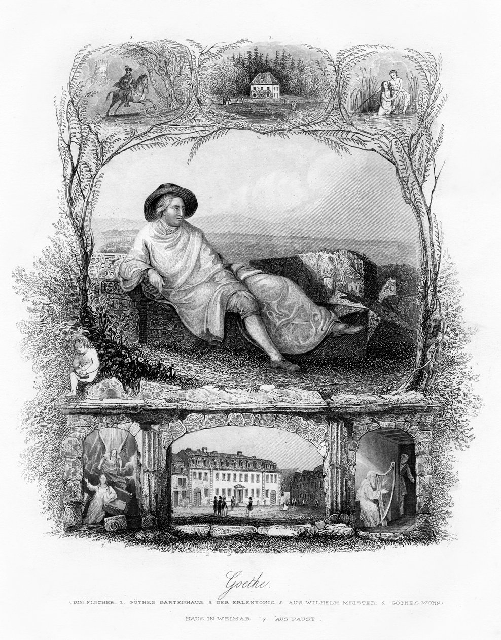 Johann Wolfgang von Goethe, deutscher Dichter, Dramatiker und Wissenschaftler, 19. Jahrhundert von Unbekannt