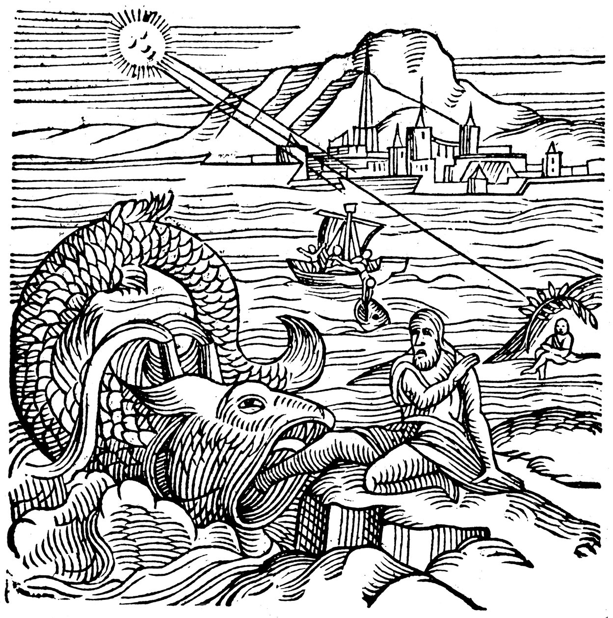 Jona wird vom Wal ausgespien, 1557 von Unbekannt