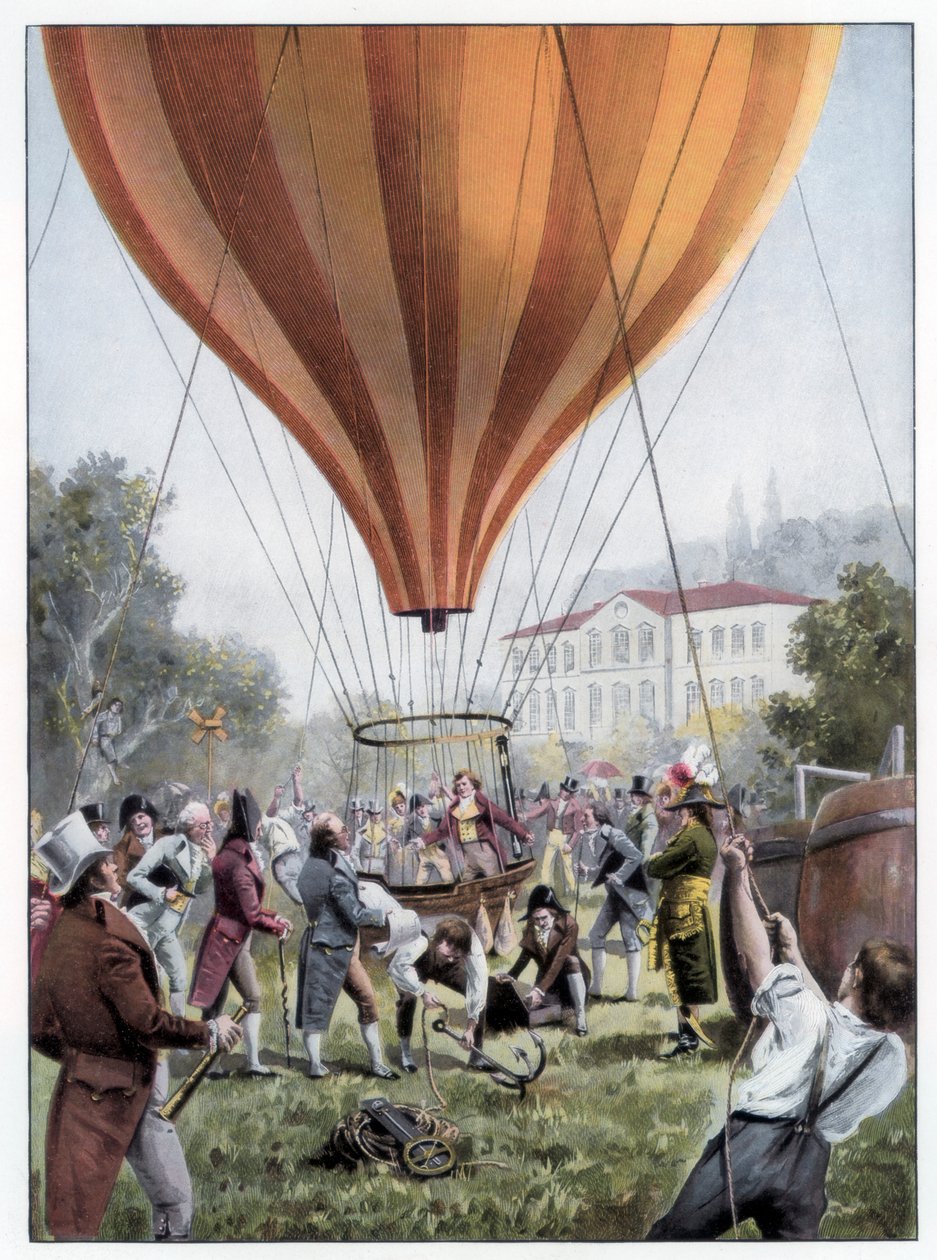 Joseph Louis Gay-Lussacs Heißluftballonaufstieg, Paris, September 1804, 1900 von Unbekannt